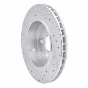 Jeep Grand Cherokee Brake Rotor (1) - Rear Right - R1 Concepts - Drilled & Slotted - Silver - `06-`10